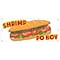 Signmission Shrimp Po Boy Banner Heavy Duty 13 Oz Vinyl with Grommets Single Sided B-96 Shrimp Po Boy - alternate 1